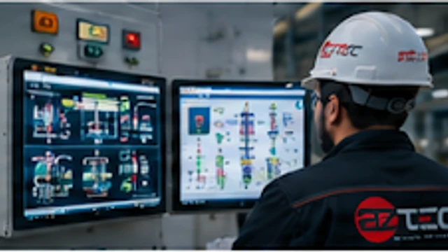 AZtec engineer testing and validating SCADA control desk system